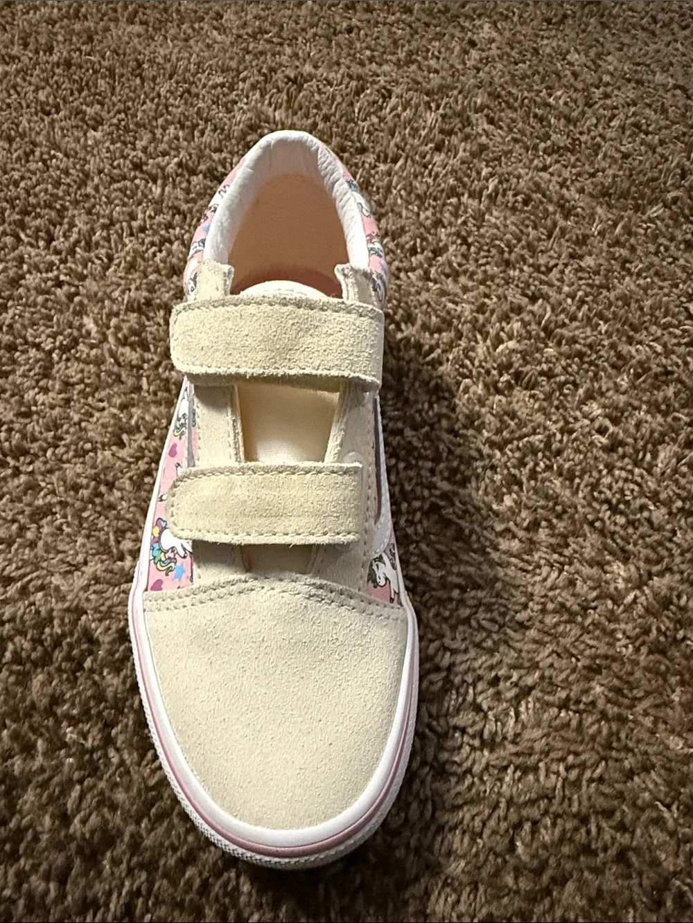Vans Kids Unicorn Print Pink Velcro Sneakers size 2.5 kids